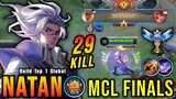 MCL FINALS!! 29 Kills Natan Insane ATK Speed Build Almost SAVAGE!! - Build Top 1 Global Natan ~ MLBB