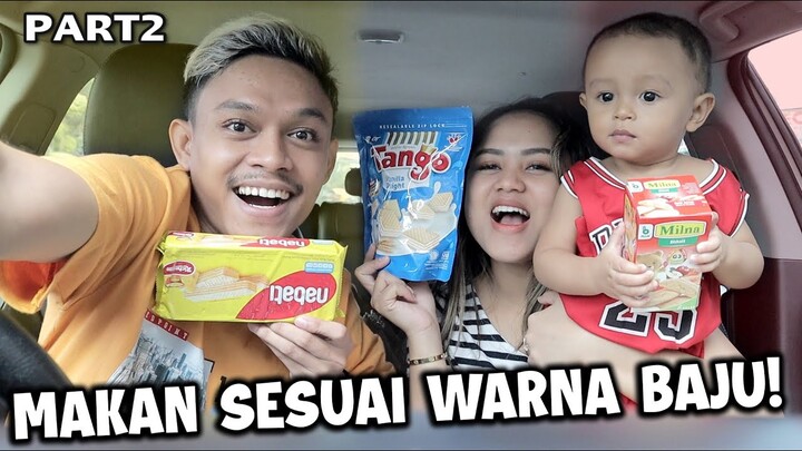 SEHARIAN MAKAN MAKANAN SESUAI WARNA BAJU! PART2!!