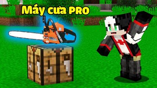 THỬ THÁCH DÙNG MÁY CƯA CỦA PRO TROLL MỀU VÀ CHỊ PANDA TRONG MINECRAFT*NẾU REDHOOD SỞ HỮU MÁY CƯA CÂY