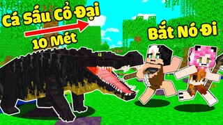 MỀU THỬ THÁCH 24GIỜ SINH TỒN THỜI TIỀN SỬ TRONG MINECRAFT TẬP5*REDHOOD ĐI TÌM CÁ SẤU CỔ ĐẠI KHỔNG LỒ