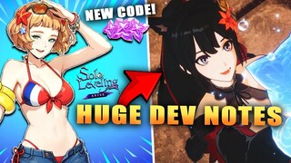 [Solo Leveling Arise] NEW Essence CODE!! Best Ever DEV NOTE!! (New SSR, Summer Events, Fixes & more)