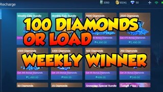 WEEKLY DIAMONDS GIVEAWAY WINNER