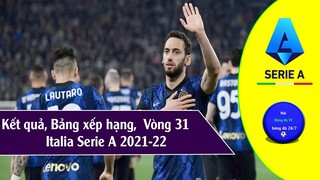 Kết quả & Bảng xếp hạng Vòng 31 Serie A Italia 2021-2022