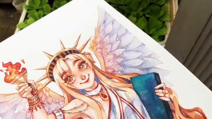 [เรื่องเล่าการวาดของแฟนๆ] ถ้า Asuna และเทพีเสรีภาพมารวมกันจะเป็นยังไงนะ?