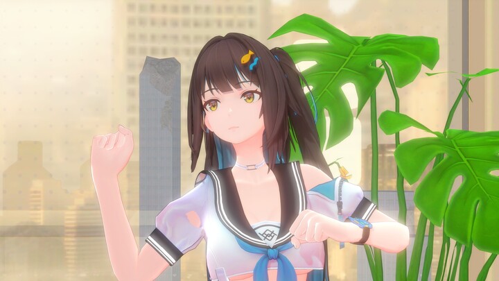 The one with blue cyan and twin tails is...?