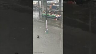 Isang bus, lumubog sa kalsada sa QC sa gitna ng Super Typhoon Carina! | Reporter’s Notebook