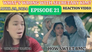 Episode 21 | What's Wrong with Secretary Kim? | Kim Chiu | Paulo Avelino | REACTION VIDEO