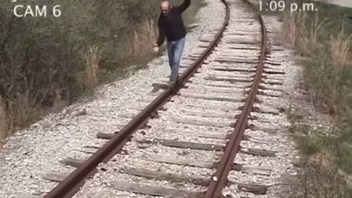 man gets hit by a train😔