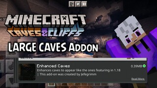 1.18 Caves Addon For MCPE OR MCBE | Enchanted Caves Addon Review (MCPE/MCBE 1.17)