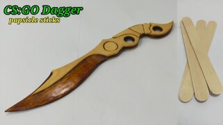 making CS:GO dagger from popsicle sticks