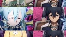 eugeo: Bangun temanku, karena sekarat adalah gay, kirito: Hax mode aktif! Tadaima Madapakas!