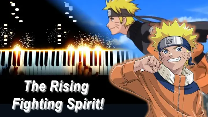 Naruto (ナルト) OST - "The Rising Fighting Spirit / 沸き上がる闘志" (Piano - ピアノ)