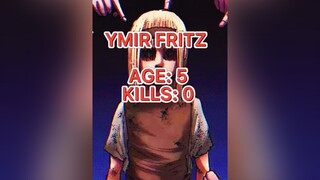 Ymir Fritz Total Kills aot fyp edit anime viral AttackOnTitan animeedit aotedit ymir ymirfritz tren