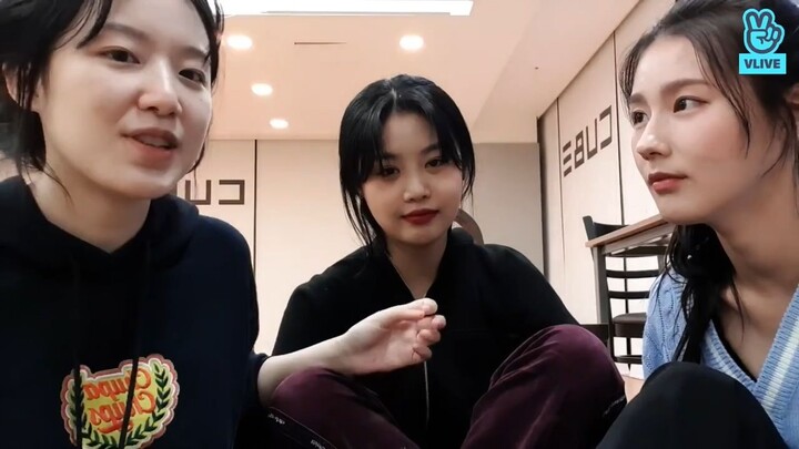 soojin, shuhua and miyeon vlive (10_27_2020)