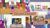 How to watch TV Tutorial | Sakura School Simulator | Kat-kat Gaming 💕