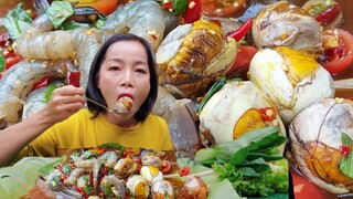 ยำไข่ลูกเป็ด กุ้งสด น้ำปลาร้านัว 16/11/64