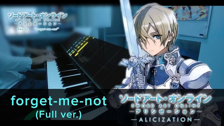 [FULL] forget-me-not (feat. RESISTER) // SAO Alicization ED2 // Piano Cover
