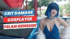 Damage Maksimal Yelan Genshin Impact #Midoricosplayvideo #lombacosplay #wibutalentcompetition