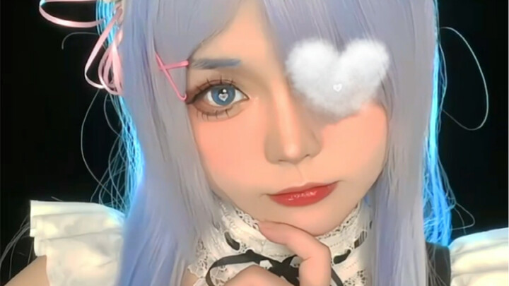 [Long-haired Rem cos] Rem-chan's eyes are shaped like I love you