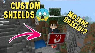 HOW TO HAVE CUSTOM SHIELDS IN MINECRAFT PE