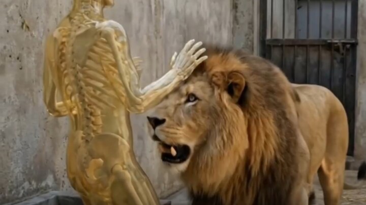 What happens when you're locked in a cage with a lion?