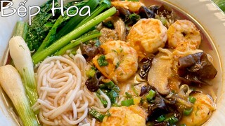 Bún Tôm Hải Phòng chuẩn vị_Cách nấu nước dùng bún tôm đậm đà,ngọt vị không cần ninh xương