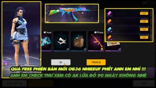 Free Fire| Quà Free OB36 - Anh em có được tặng AK lửa đỏ 90 ngày không?   Review súng mới ak sắc tố