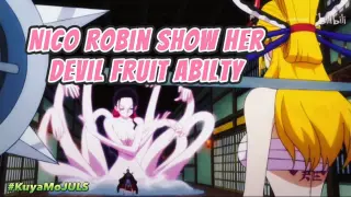 Nico Robin show her Devil Fruit Ability to Black Maria