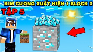 Mình Đã Sinh Tồn Trong Thế Giới | 1 Block Và Kim Cương Đã Xuất Hiện | TRONG MINECRAFT PE..!!