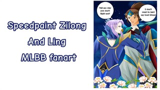 Speedpaint Ibis Paint Zilong and Ling MLBB fanart music by goodbye my princess
