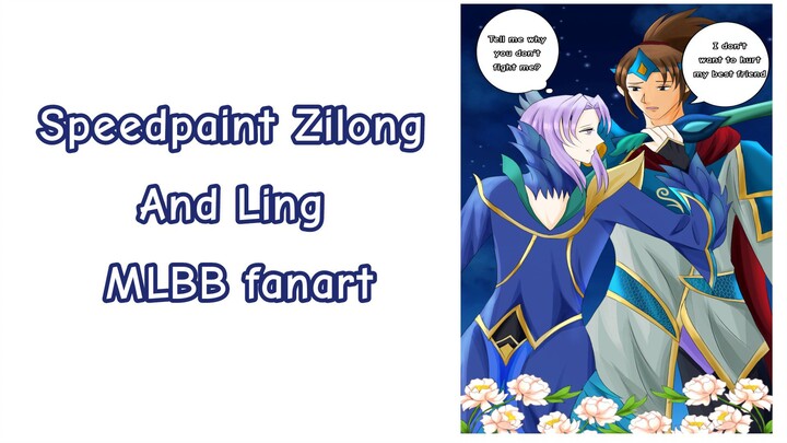 Speedpaint Ibis Paint Zilong and Ling MLBB fanart music by goodbye my princess