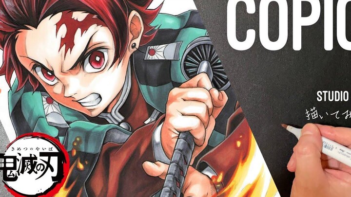 Tanjiro Kamado | kimetsu no yaiba | copic | Anime Drawing