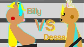 Dessa Vs Billy - Battle Of The Horns - Stick Nodes Roblox Piggy