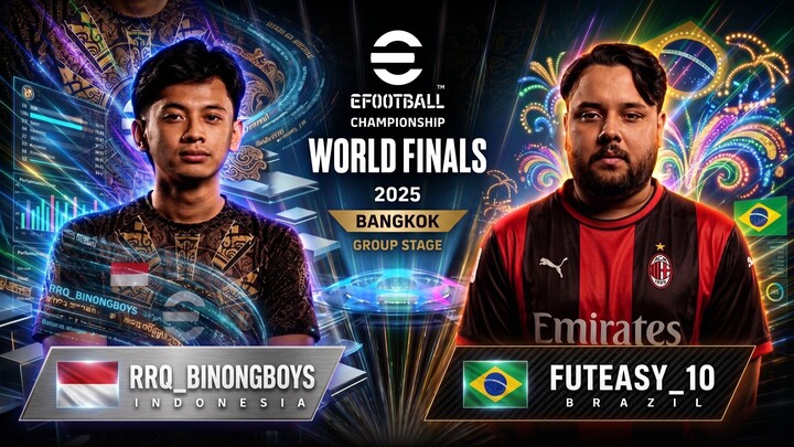 INDONESIA LAWAN BRAZIL! RRQ Binongboys vs Futeasy_10 | Group Stage | eFootball World Finals 🔥
