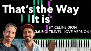 That's the Way It Is by Celine Dion (Music Travel Love version) piano cover + sheet music & lyrics