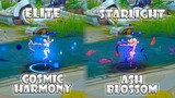 Lunox | Ash Blossom Starlight Skin VS Cosmic Harmony Elite Skin | Mobile Legends