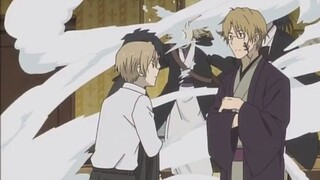 Natsume, Natori, dan Tanuma berkumpul, dan Natsume sangat waspada terhadap serangan Natori terhadap 