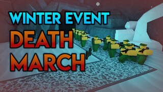 Death March: ONLY Barracks in Winter Event | Tower Battles [ROBLOX]