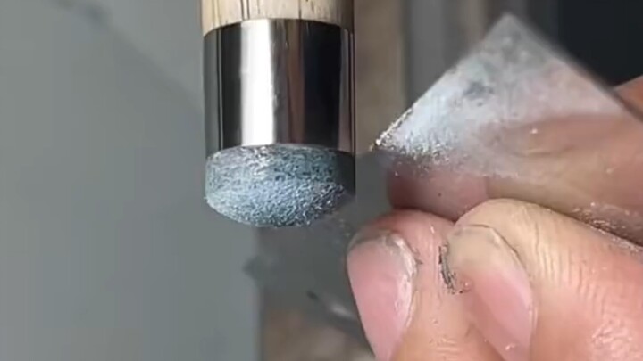 原来台球杆的皮头是这么更换的