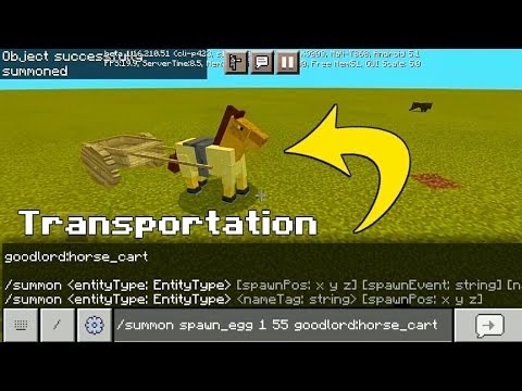 How To Summon A Vehicle Transportation In Minecraft Using Command Block Bilibili