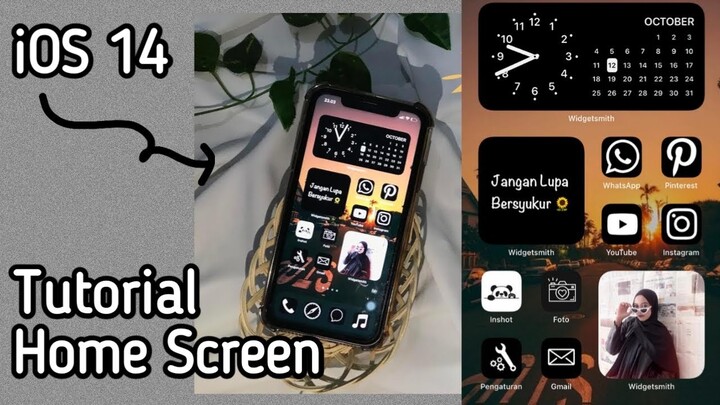 UBAH HOMESCREEN IPHONE iOS 14 JADI SEBAGUS INI 😍