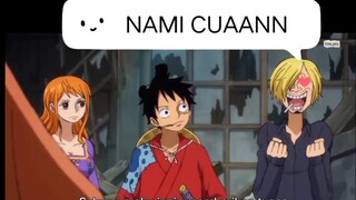 Ekspresi sanji melihat pakaian NAMI