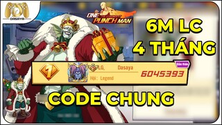 One Punch Man: The Strongest VNG: CÁN MỐC 6 TRIỆU LỰC CHIẾN SAU 4 THÁNG | CODE CHUNG, SKIN NOEL