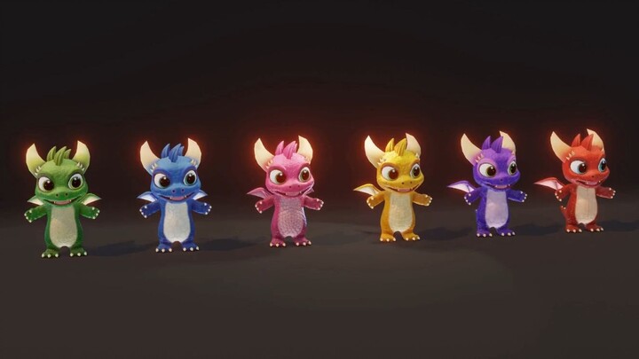 带音乐和音效的卡通小龙 #3