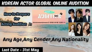 2023 Korean Drama Actor/Actress Global Online Audition• HINDI SUBTITLES • Korean company Audition