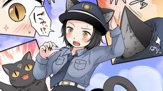 男警官摸了一下猫就变成了猫娘女警