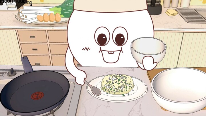 A foodie who can cook! Homemade Fragrant Egg Fried Rice【Healing Decompression Food Animation】