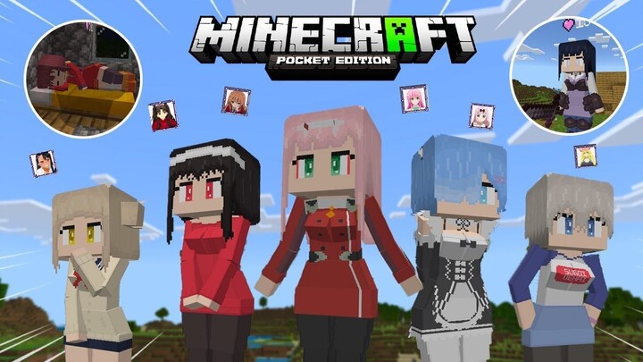 รีวิวแอดออน "สาวอนิเมะไวฟุสุดน่ารัก" ใน Minecraft มือถือ? 😍 (Waifu) | Minecraft รีวิว Addon