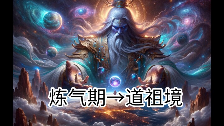 Use GPT to draw the changes between a monk in the Qi Refining Stage and a god in the Dao Ancestor St