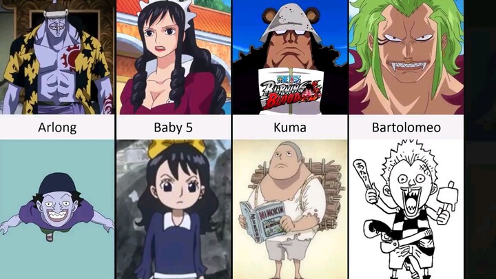 Karakter one piece besar vs kecil (One piece all characters as kids)